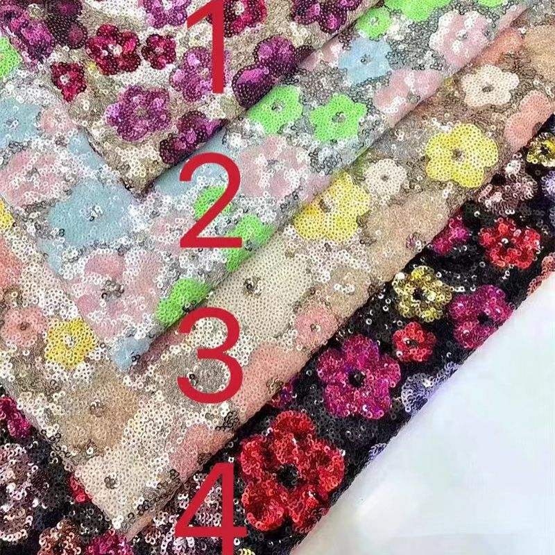Ang lace wholesaler ay nagbubukas ng bagong sequin na tela para sa mga costume ng dress at babae