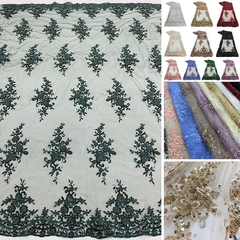 Beaded Sequin Bride Lace Fabric: Magaan ang maliwanag na pangarap ng nobya