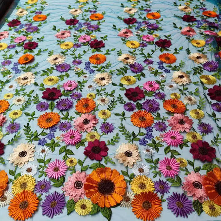 3d Flower Lace na Tela