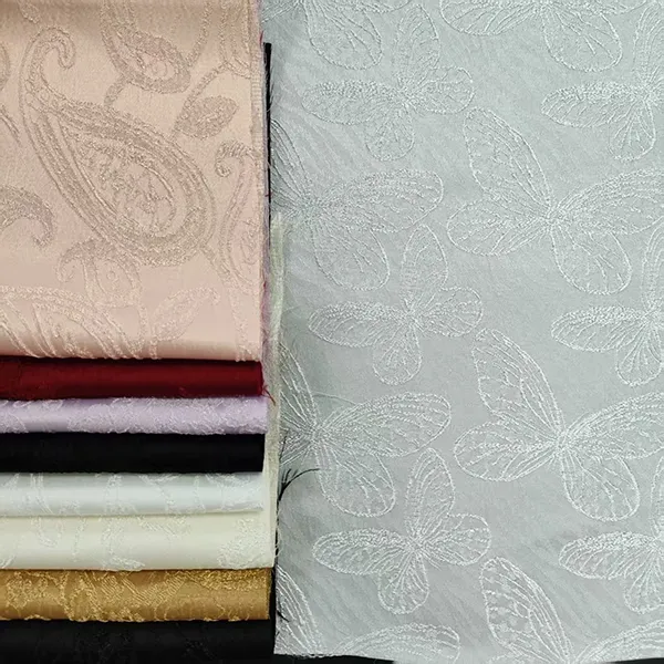 96% Polyester 4% Spandex Soft Comfortable Garment Material Fabrics para sa Damit na Satin Jacquard Fabric
