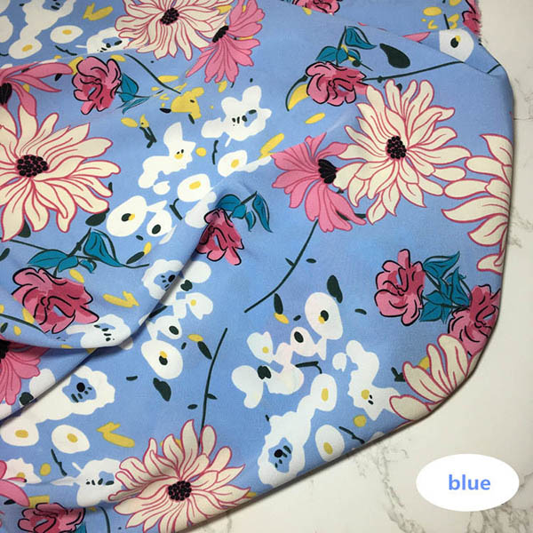Chiffon Fabric Polyester Flora Dress Tela