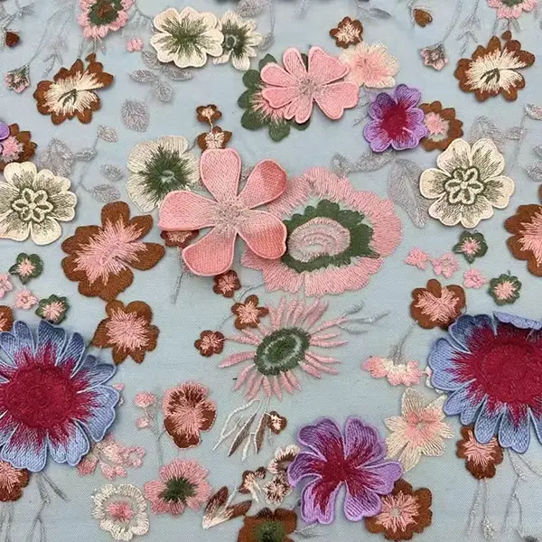 Wholesale Custom Tulle Fabric Embroidery Lace Fabric