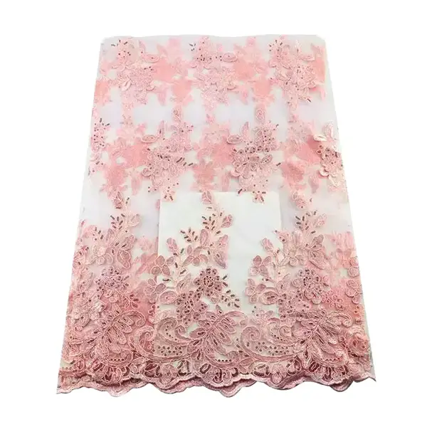 Wholesale Custom Tulle Fabric Embroidery Lace Fabric