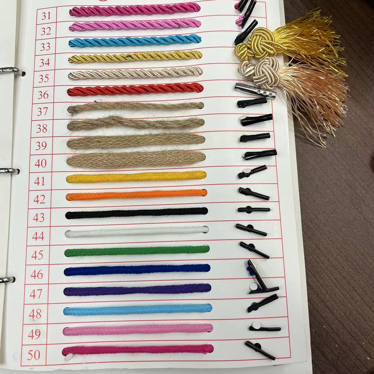 Solid Color 7mm Strands Colored Silk Rope Decoration Silk Rope