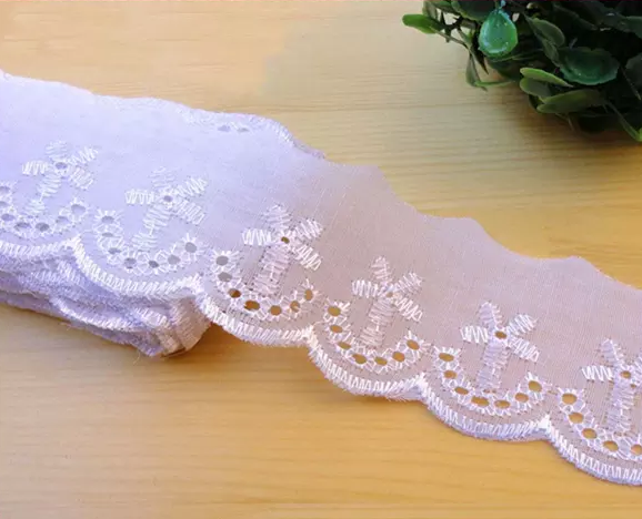 Fashion murang polyester puting bridal tc lace trim, makulay na trimmings tc lace