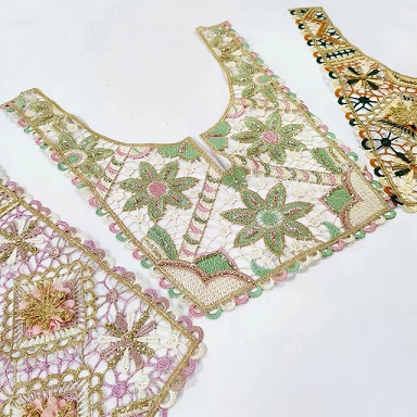 Polyester lace na may glitter
