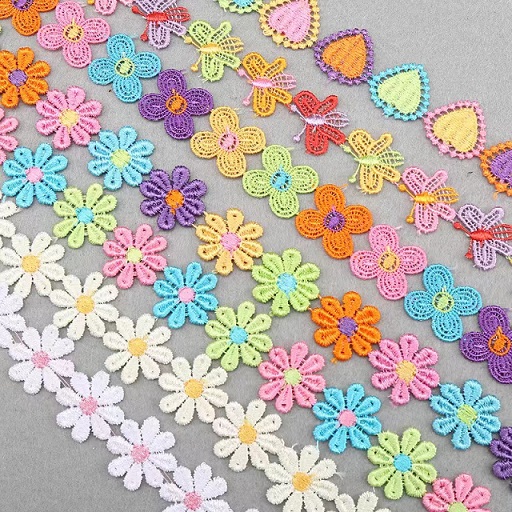 kasal bridal diy polyester burdado bulaklak puntas trim